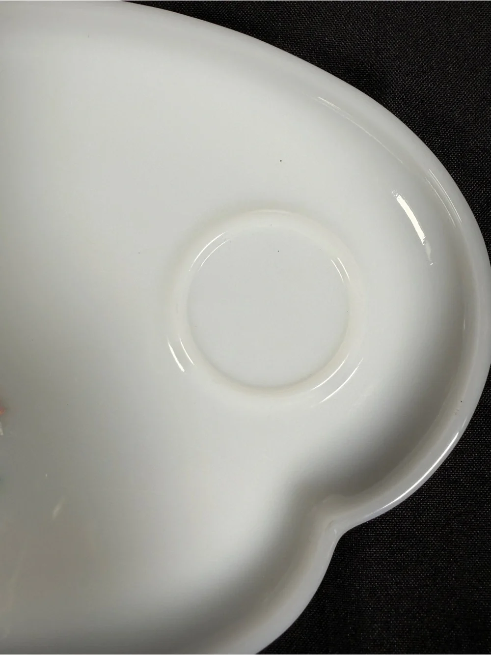Vintage Atomic Milk Glass Snack Plates - Set of 2